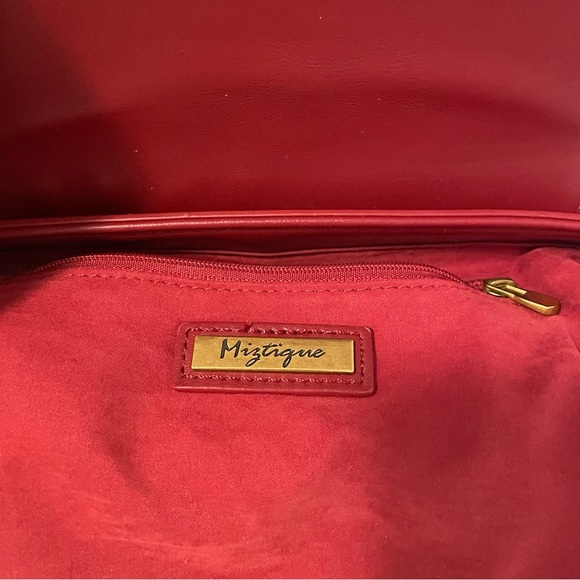 Miztique Faux Leather Red Shoulder Bag - Picture 11 of 16
